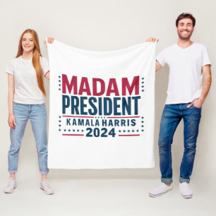 Couverture Polaire Madame la Présidente Kamala Harris 2024 Vote Democ