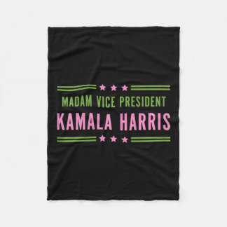 Couverture Polaire Madame la Vice-présidente Kamala Harris Pink Green