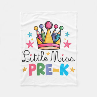 Couverture Polaire Mademoiselle Pré-maternelle Crayons Couronne Migno