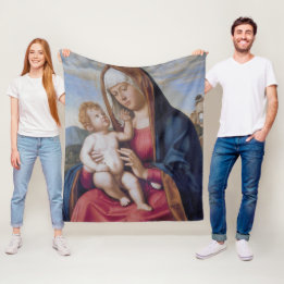 Couverture Polaire Madone et Enfant