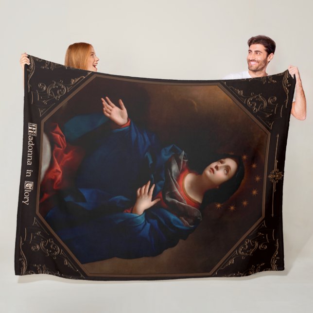 Couverture Polaire Madonna à Glory by Carlo Dolci (En situation)