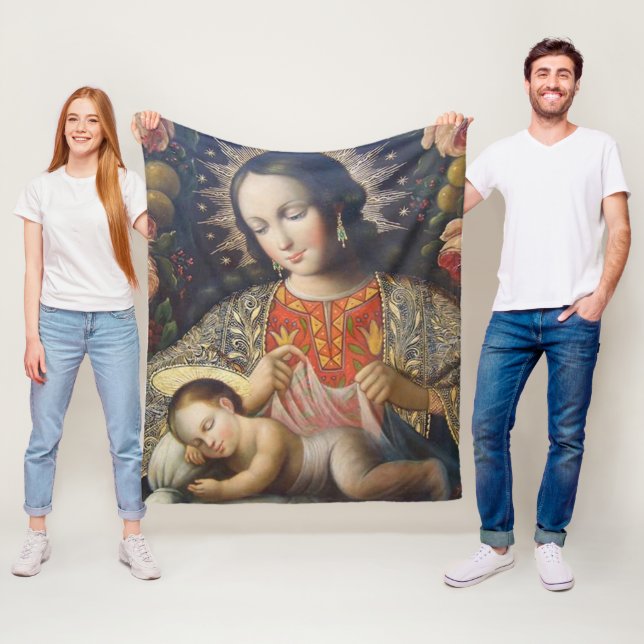 Couverture Polaire Madonna et l'enfant (En situation)