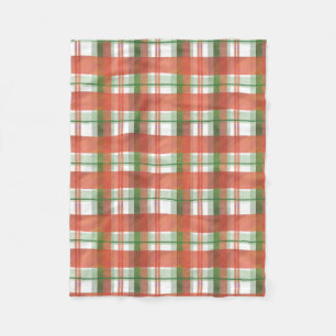 Couverture Polaire Madras Plaid Noël