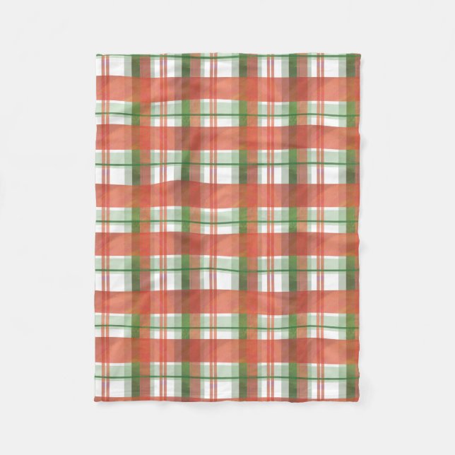 Couverture Polaire Madras Plaid Noël (Devant)