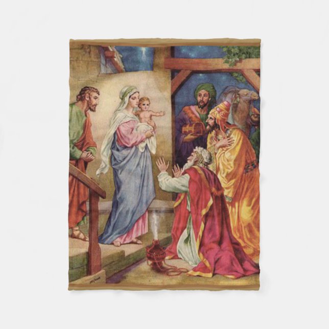 Couverture Polaire Magi de Vierge Marie les trois Rois Nativity (Devant)