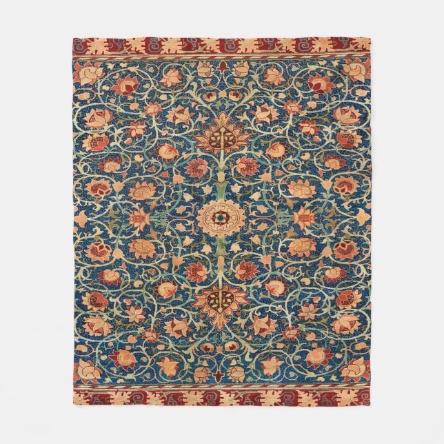 Couverture Polaire Magical Oriental Rug Pattern in Blue and Red (Devant)