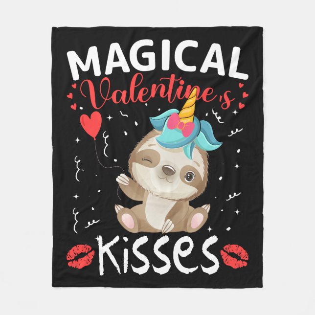 Couverture Polaire Magical Valentine's Kisses (Devant)