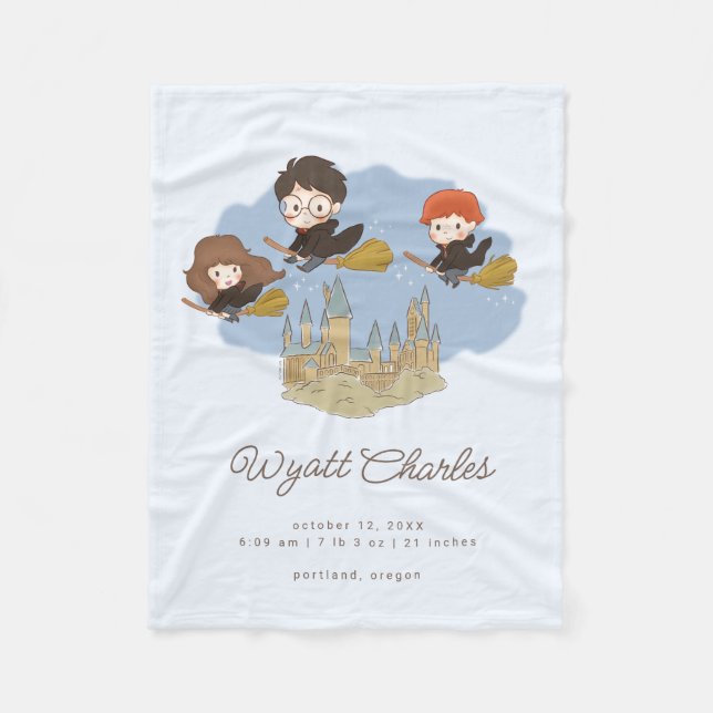 Couverture Polaire Magique Harry Potter & Hogwarts statistiques de na (Devant)