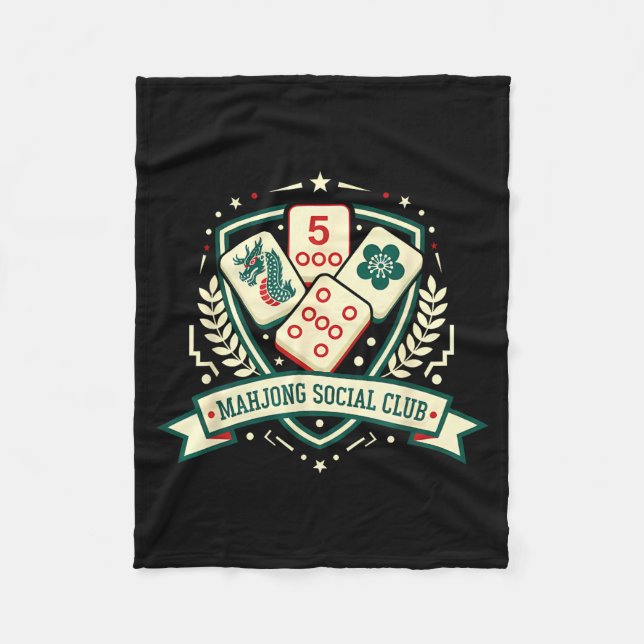 Couverture Polaire Mahjong Lover Chinese Game Night Funny Mahjong Soc (Devant)