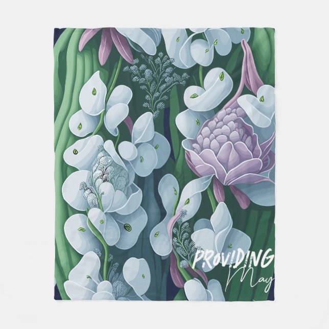 Couverture Polaire Mai Lily De La Vallée Fleece Blanket (Devant)