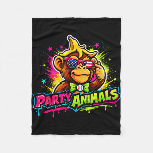Couverture Polaire Maillot de baseball Party animals