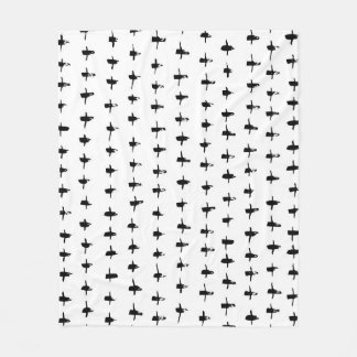 Couverture Polaire Main de croix noires dessinée géométrique