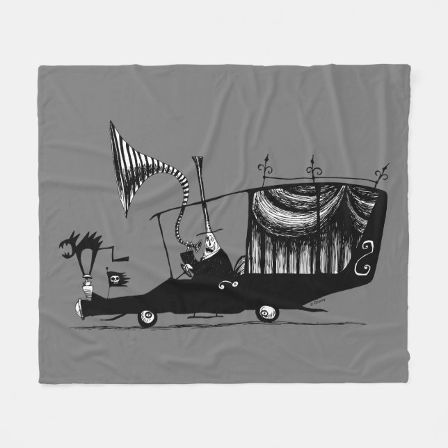 Couverture Polaire Maire de Halloween Town Drise Hearse (Devant (Horizontal))