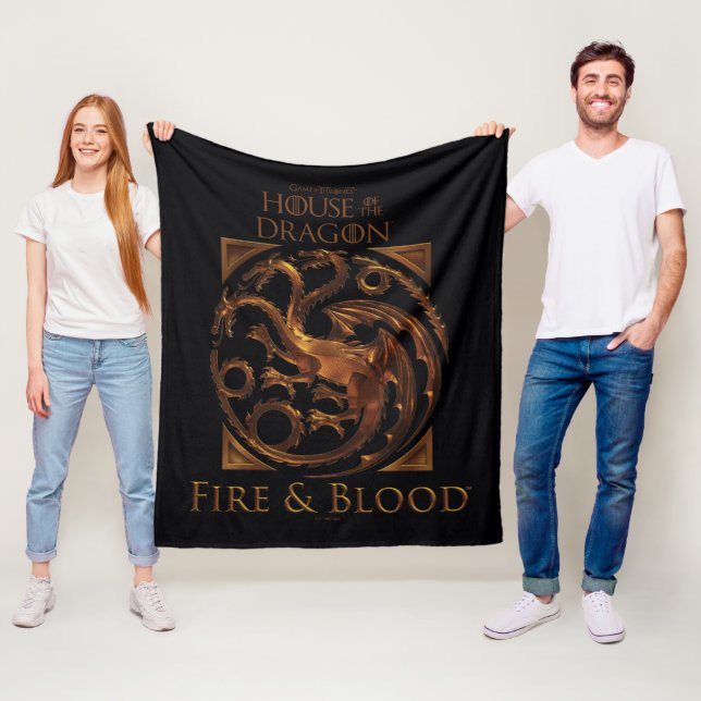 Couverture Polaire MAISON DU DRAGON | Maison Targaryen Sigil (En situation)