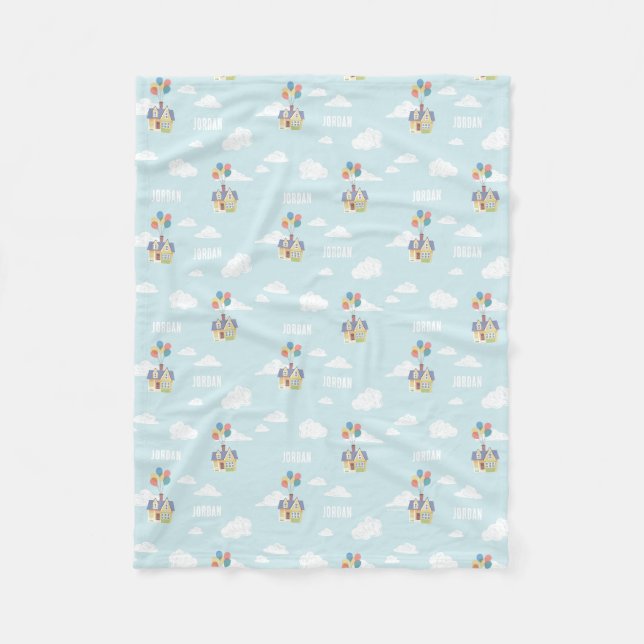 Couverture Polaire Maison flottante dans les nuages Nom personnalisé (Devant)