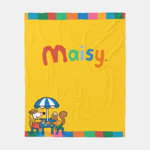 Couverture Polaire Maisy écrit des cartes postales sous le parapluie