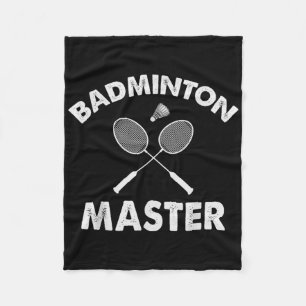 Couverture Polaire Maître de badminton Joueur de badminton drôle Ra d