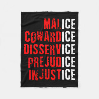 Couverture Polaire Malice Cowardice Disservice Prejudice Injustice