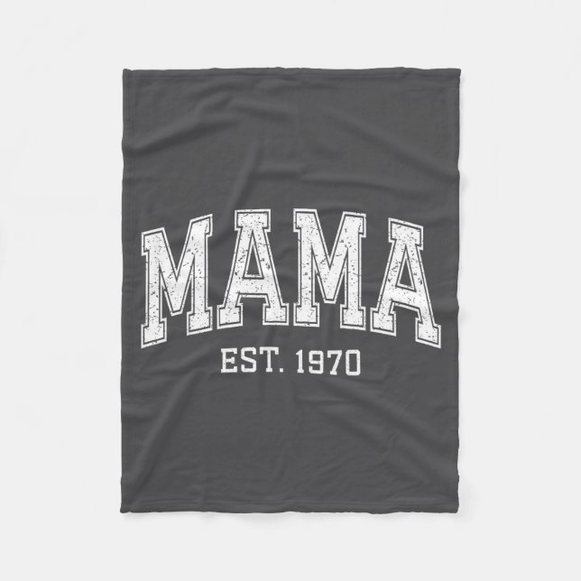 Couverture Polaire Mama Est 1970 Mom D Mothers Day Ized  (Devant)