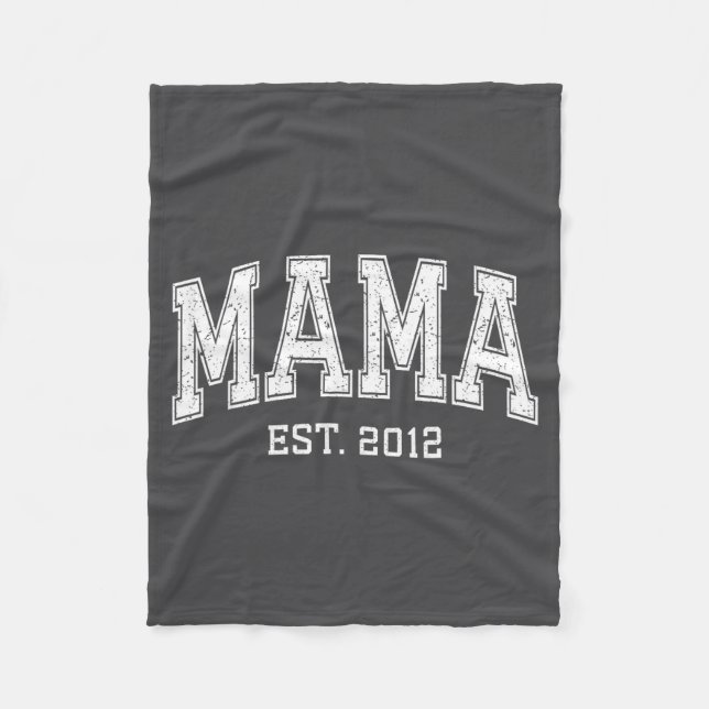 Couverture Polaire Mama Est 2012 Mom D Mothers Day Ized  (Devant)