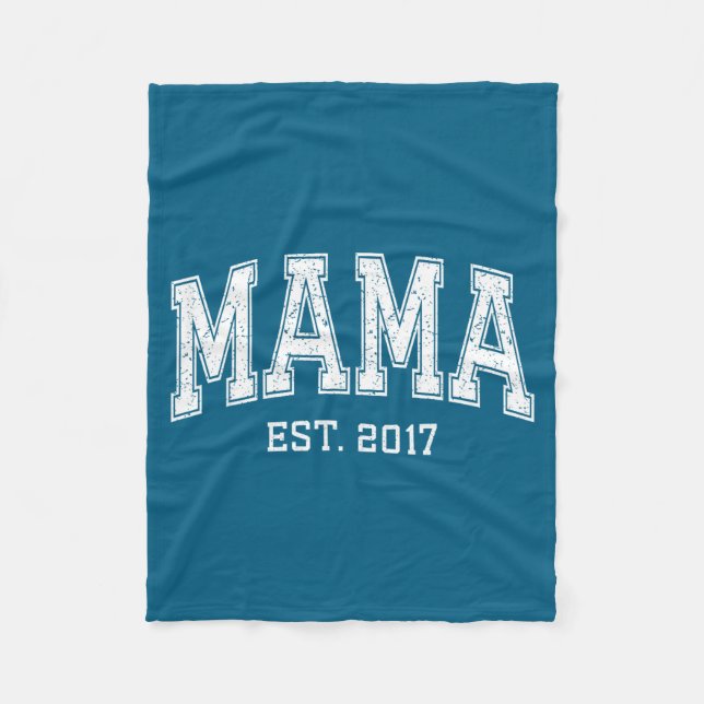 Couverture Polaire Mama Est 2017 Mom D Mothers Day Ized  (Devant)