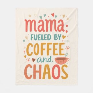 Couverture Polaire Mama Fueled By Coffee And Chaos Cozy Mom Life