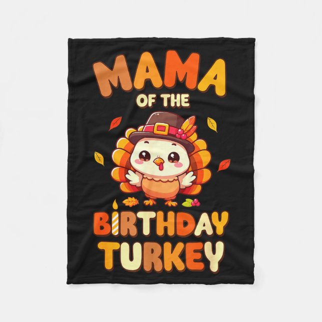 Couverture Polaire Mama Of The Birthday Turkey Family 1st Birthday Bo (Devant)
