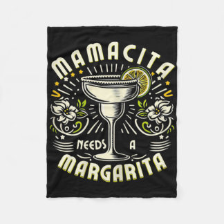 Couverture Polaire Mamacita a besoin d'une Margarita Drôle Cinco De M