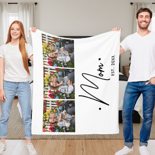 Couverture Polaire Maman a établi le script 3 Photo Blanche
