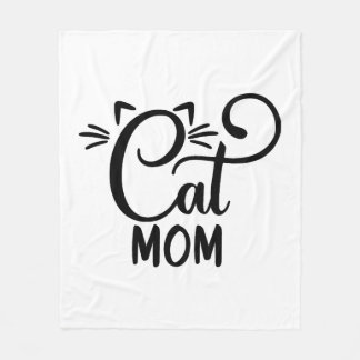 Couverture Polaire Maman de chat