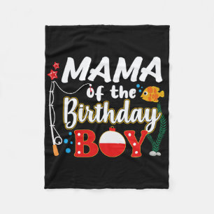 Couverture Polaire Maman du garçon d'anniversaire Famille de pêche te