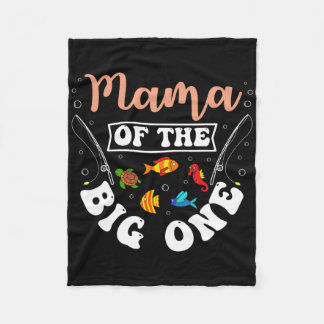 Couverture Polaire Maman du gros poisson fête d'anniversaire de pêche