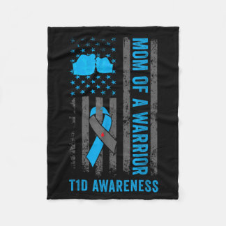 Couverture Polaire Maman d'un guerrier T1d diabétique de type 1