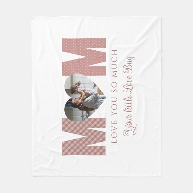 Couverture Polaire Maman Photo I Love You Fleece Blanket (Devant)