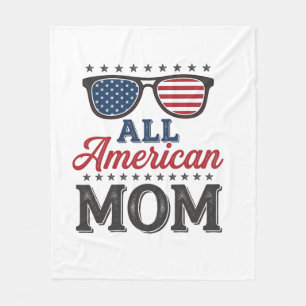 Couverture Polaire Maman tout à fait américaine Design de t-shirt vin