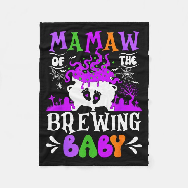 Couverture Polaire Mamaw Of The Brewing Baby Grandma To Be Halloween  (Devant)