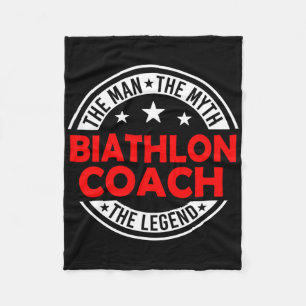 Couverture Polaire Man Myth Biathlon Coach Légende Funny Biathlon Coa