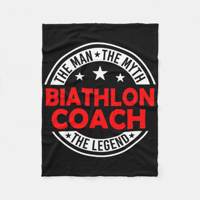 Couverture Polaire Man Myth Biathlon Coach Légende Funny Biathlon Coa (Devant)