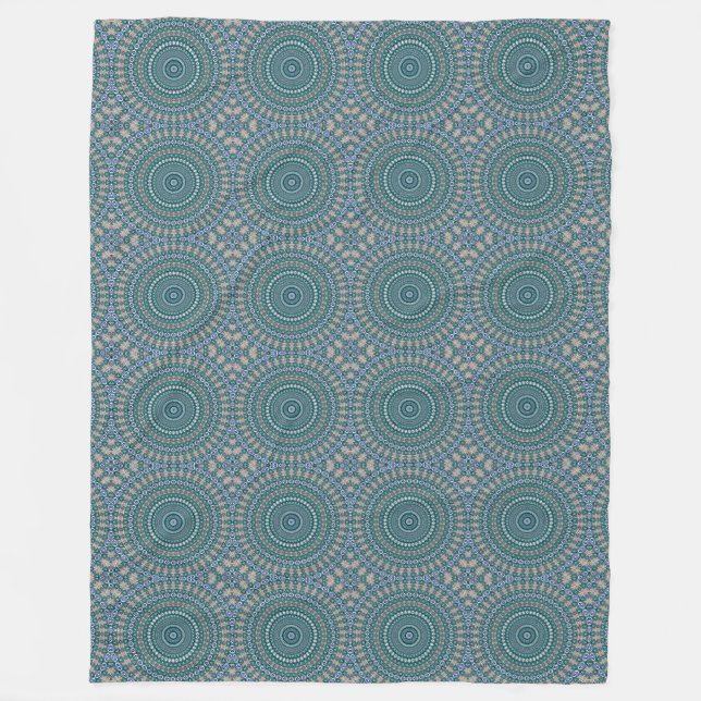 Couverture Polaire Mandala 4 polaire Blanche (Devant)