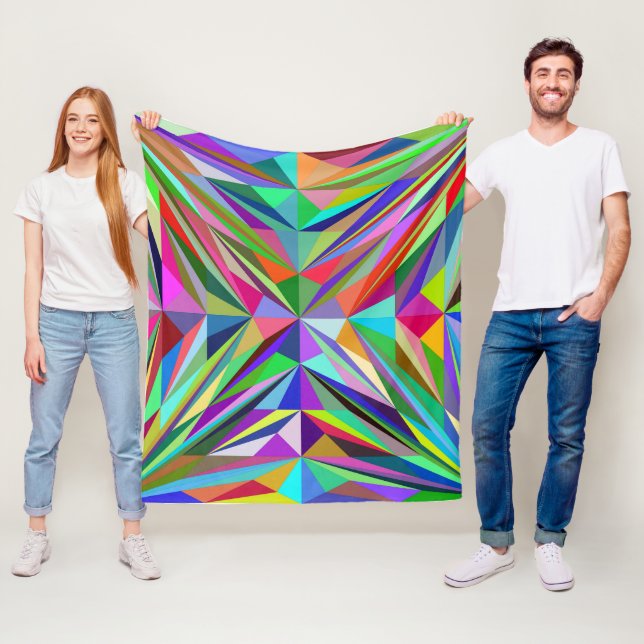 Couverture Polaire Mandala Abstrait (En situation)