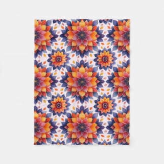 Couverture Polaire Mandala florale