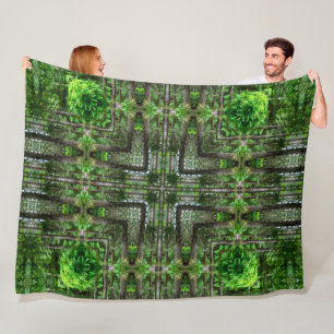 Couverture Polaire Mandala indigène d'esprit de forêt d'Abanaki
