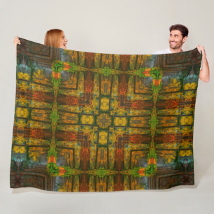 Couverture Polaire Mandala indigène d'esprit de forêt d'Abenaki