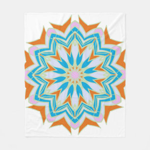 Couverture Polaire mandala vintage, mandala floral. Mandala oriental.