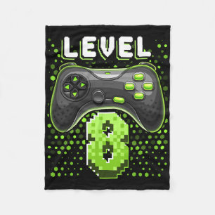 Couverture Polaire Manette de jeu vidéo niveau 8 8e anniversaire G