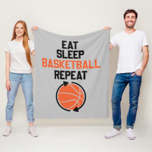 Couverture Polaire manger dormir sport de basket-ball répétition