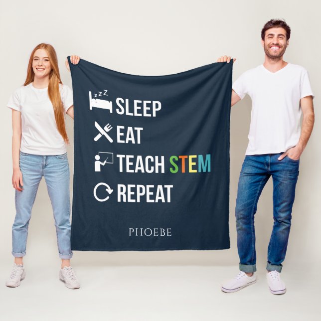 Couverture Polaire Manger Sleep Enseignant STEM (En situation)