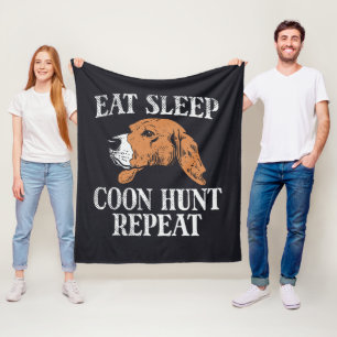 Couverture Polaire Mangez Sleep Coon Hunt Répéter mignon
