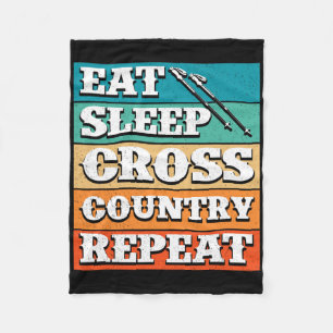 Couverture Polaire Mangez Sleep Cross Country Repeat Skier Sports d'h