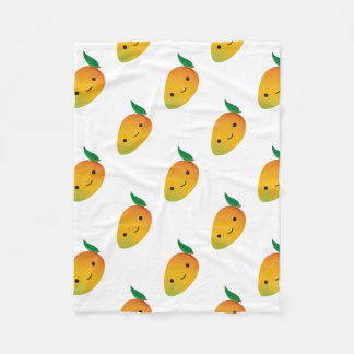 Couverture Polaire Mangue de sourire mignonne de Kawaii
